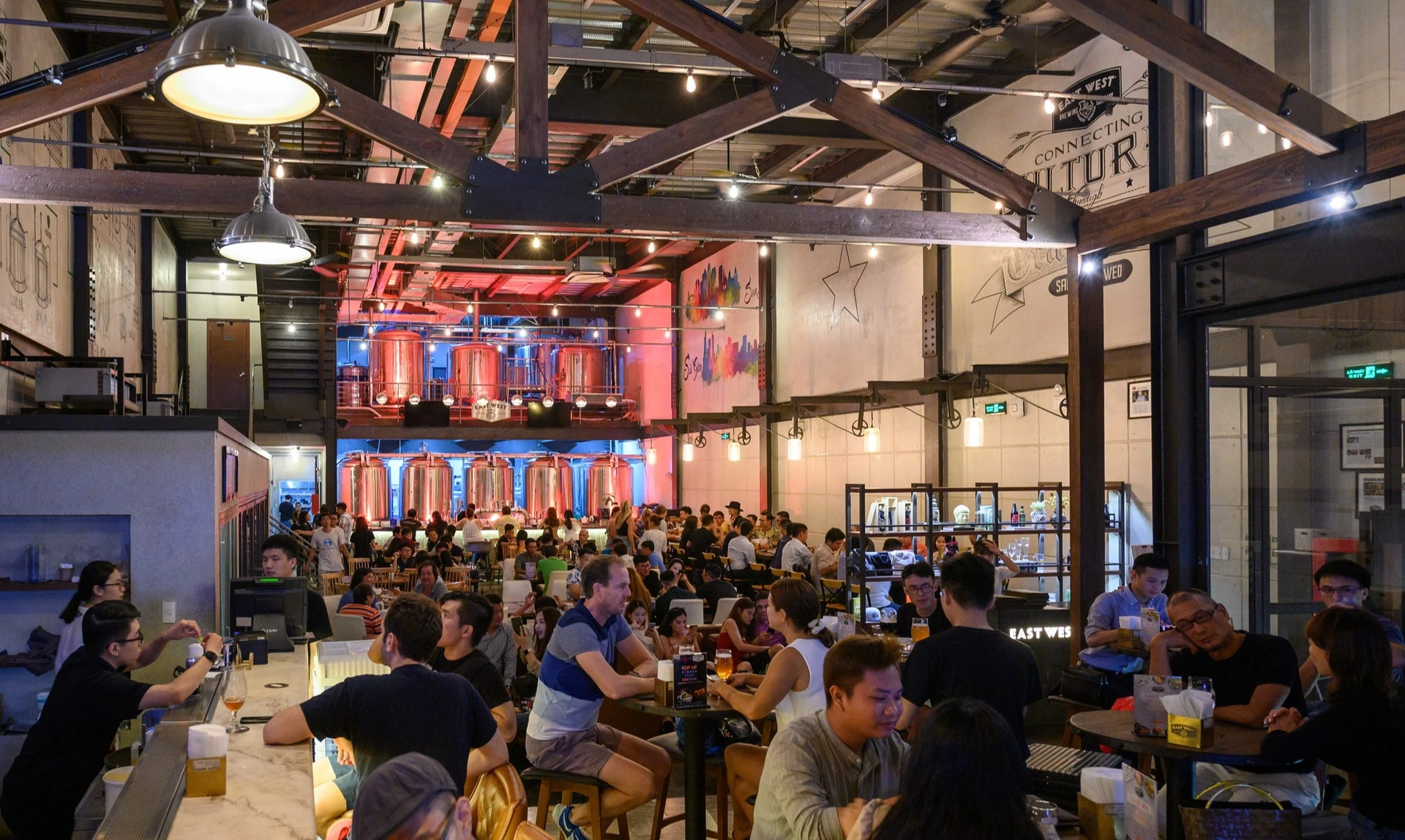 East West Brewing, where to enjoy cool craft beer by the beach in Da Nang