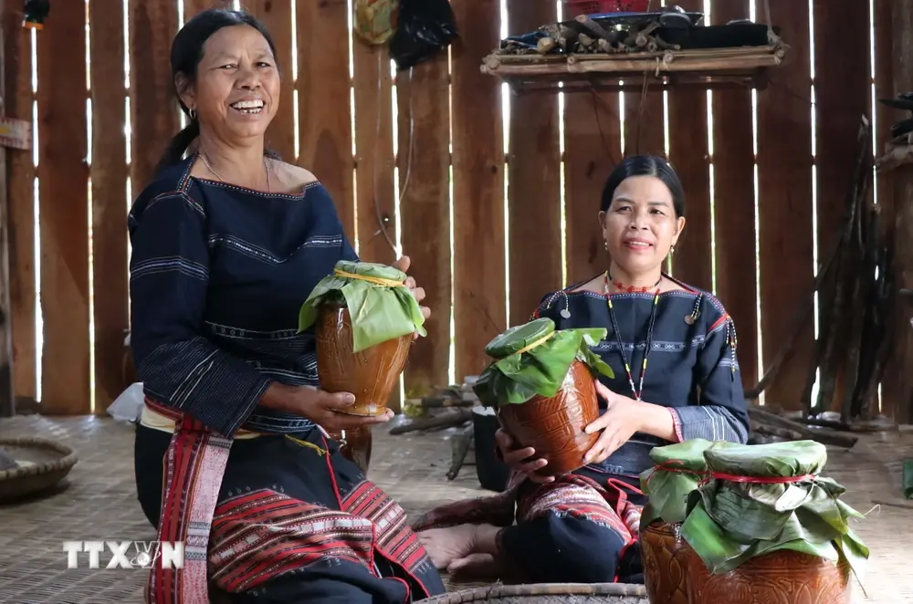 Lên đại ngàn Tây Nguyên, thưởng thức hương nồng rượu cần men lá | Vietnam+  (VietnamPlus)